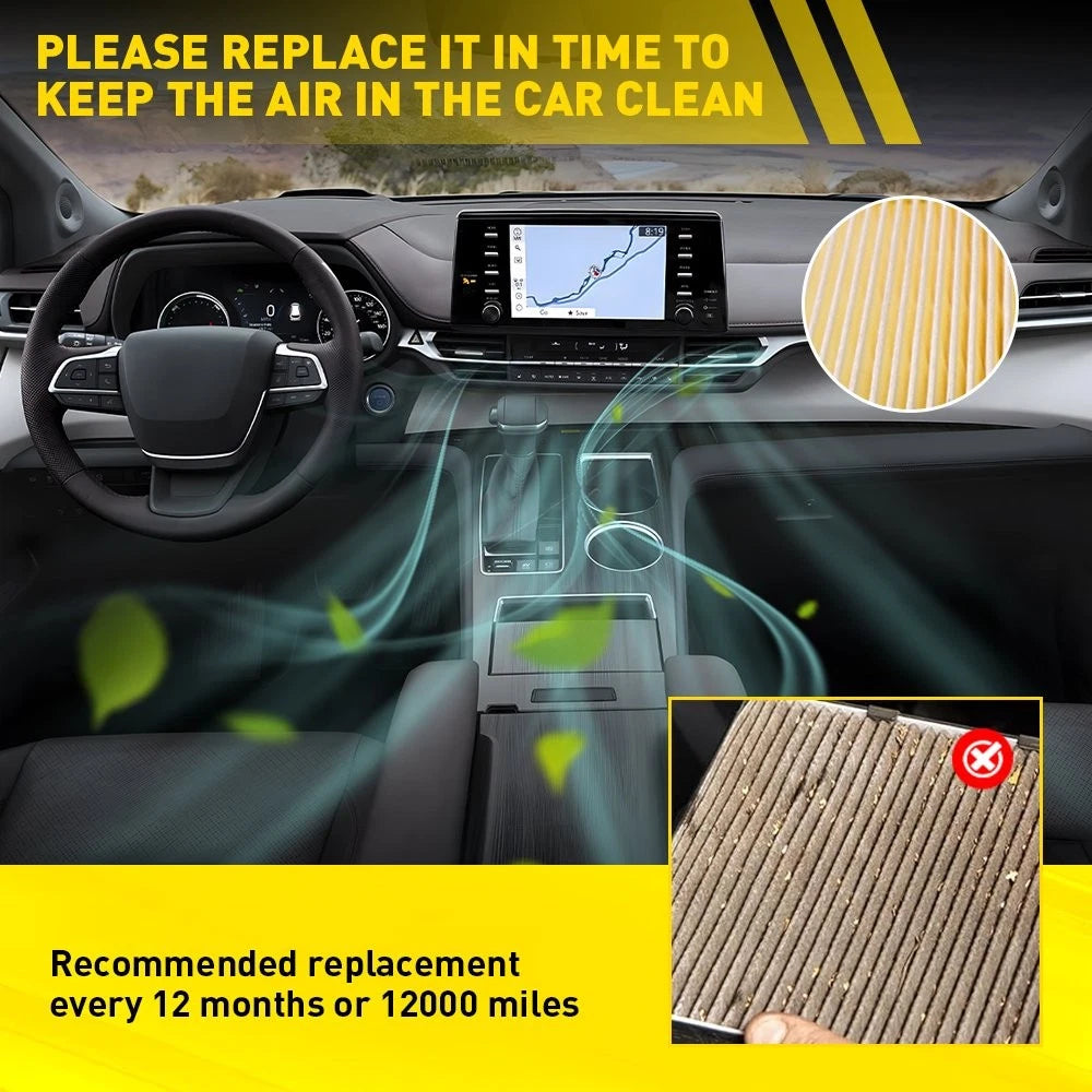 Set of 2 Cabin & Engine Air Filters for Toyota Avalon Camry (2018–2022)
