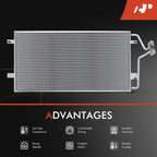 A/C Condenser with Bracket for Cadillac DeVille Pontiac 2000-2005 4.6L