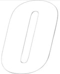 Number "0" Decal for Motorcycle Racing (7" Vinyl)
