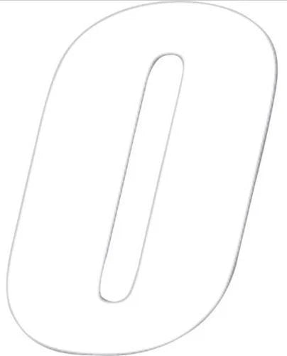 Number "0" Decal for Motorcycle Racing (7" Vinyl)