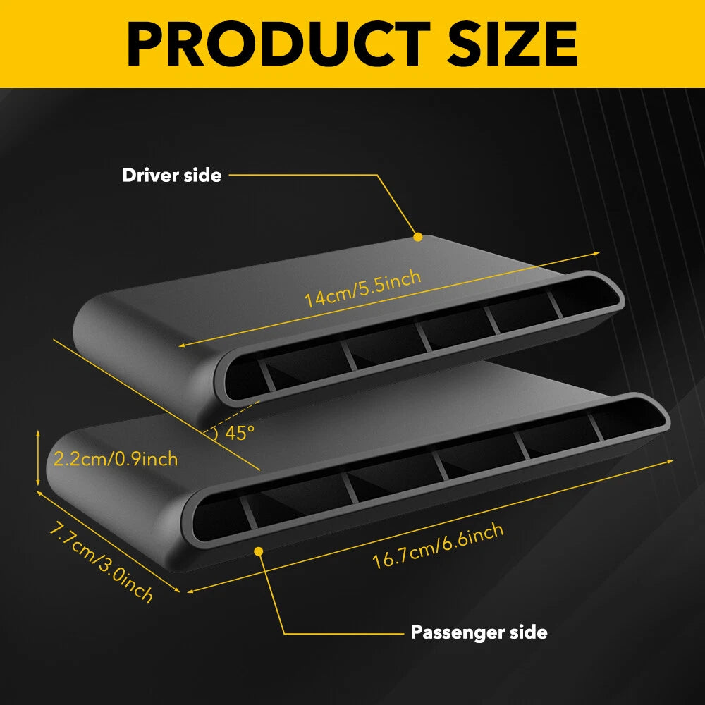 Set of 2 Air Deflectors for Chevy Silverado GMC Sierra