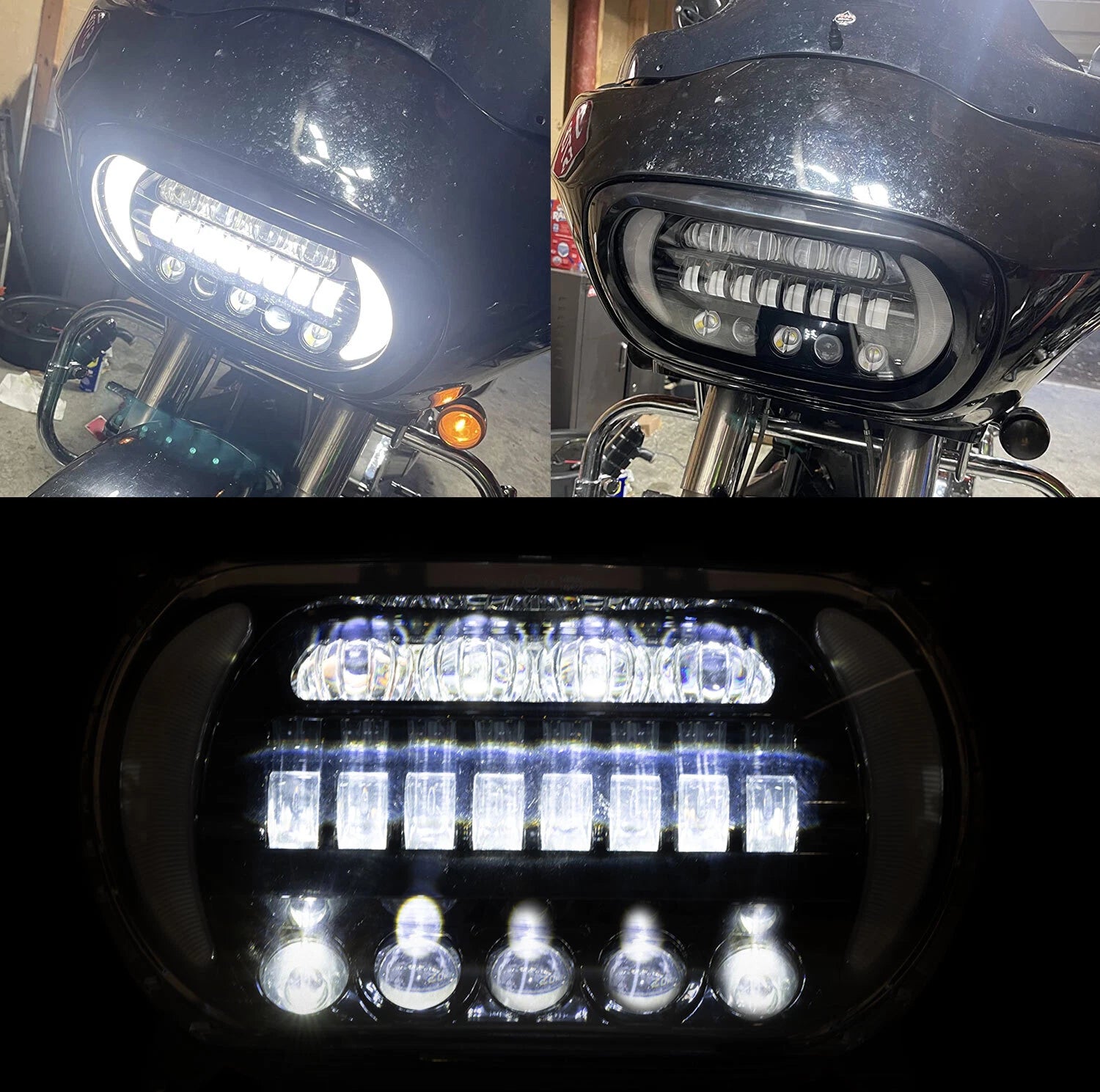 LED Headlight for Road Glide (2015–2024) Hi/Lo DRL Yellow Turn Signal Projector