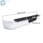 Set of 2 Steel Chrome Rear Bumper Face Bar and Step Pad for RAM 2500 3500 (2019–2024)