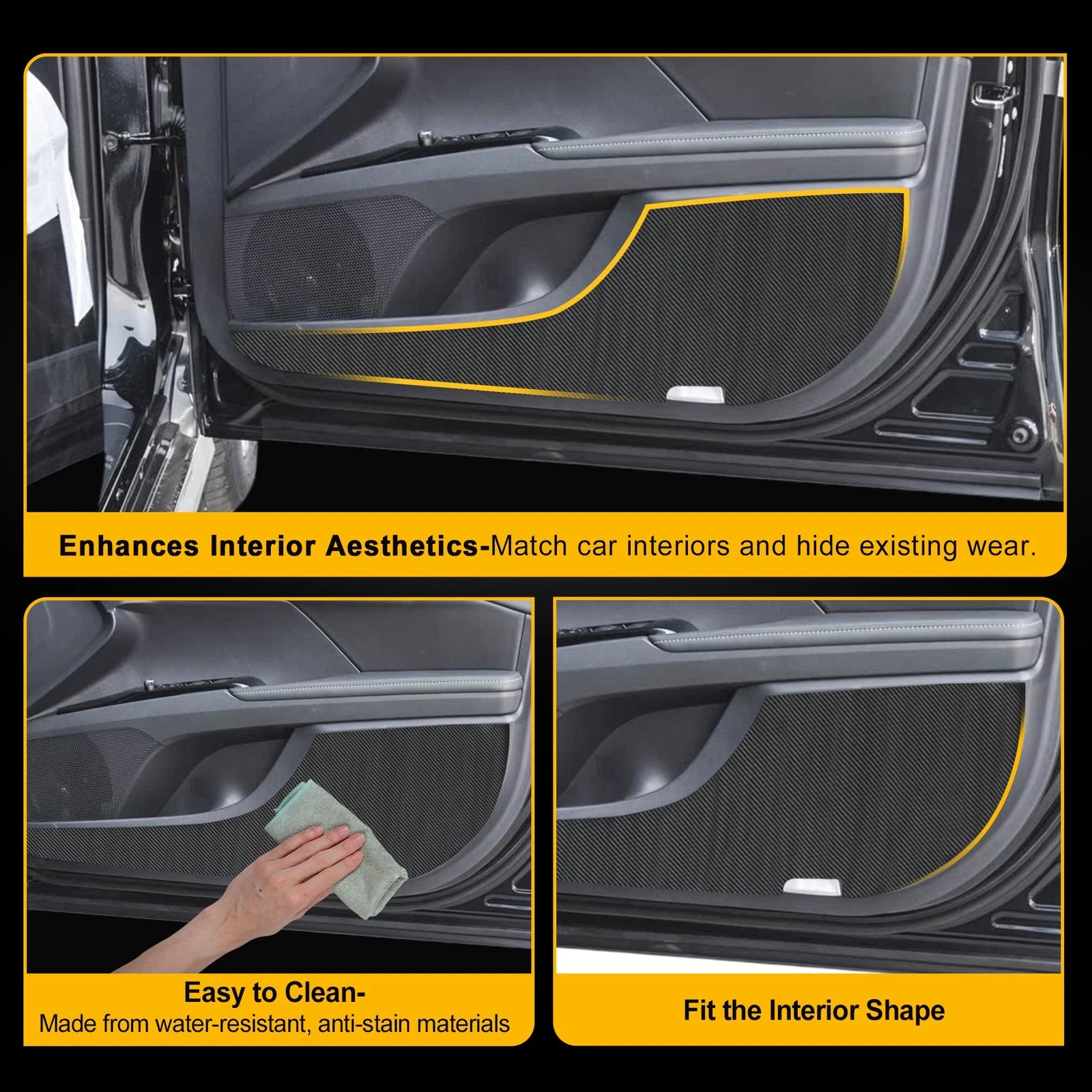 Car Door Anti Kick Pad Sticker Scratch Protector for Toyota Camry (2018–2025)