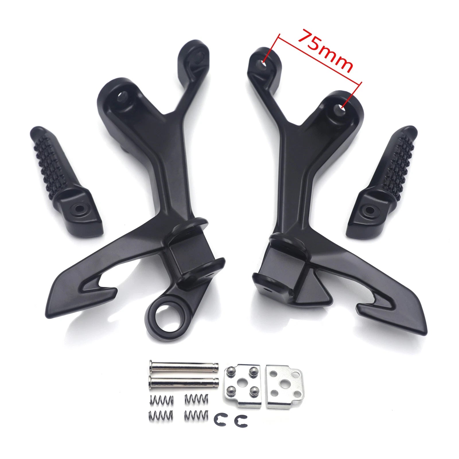Set of 2 Rear Foot Pegs Rest Bracket for Kawasaki Ninja 400 (2018–2024) Z400 (2019–2024)