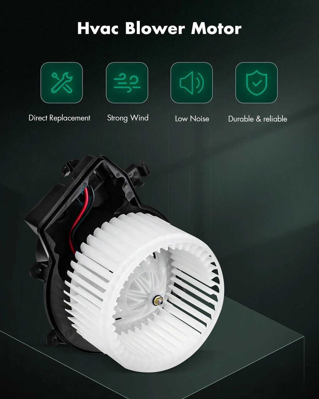Heater Blower Motor w/Fan for Mercedes-Benz C200 C320 CLK280 SL550 (2001–2009)