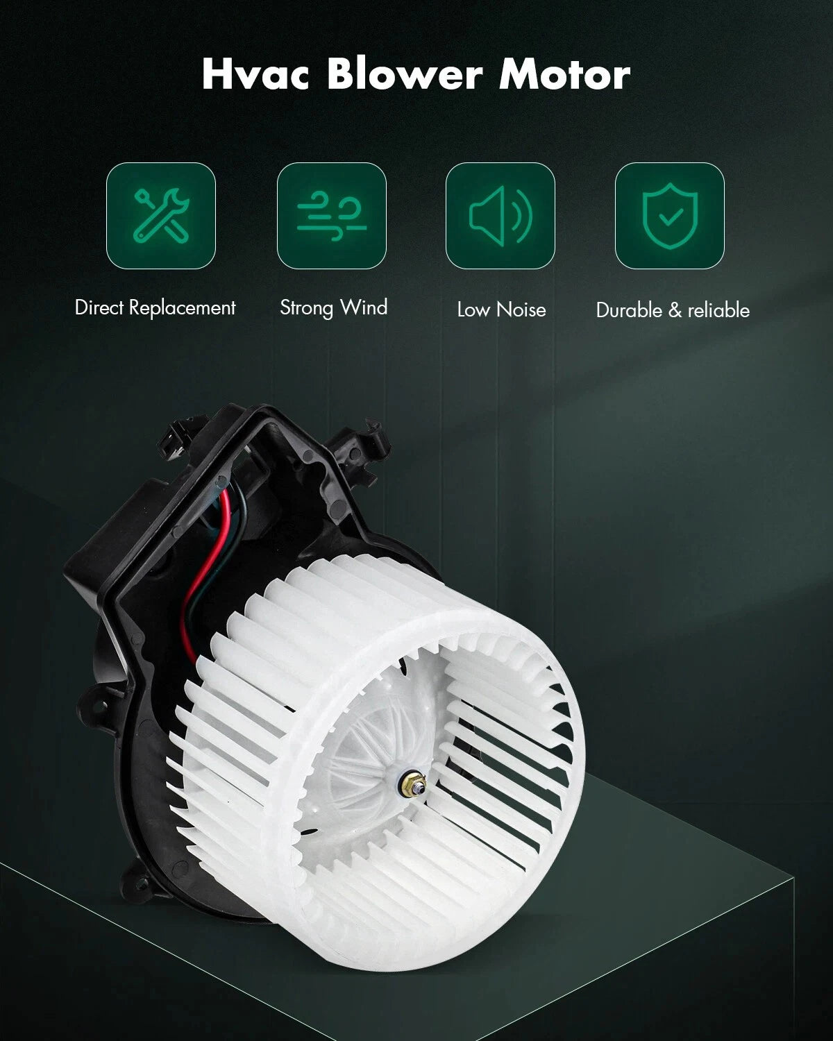 Heater Blower Motor w/Fan for Mercedes-Benz C200 C320 CLK280 SL550 (2001–2009)
