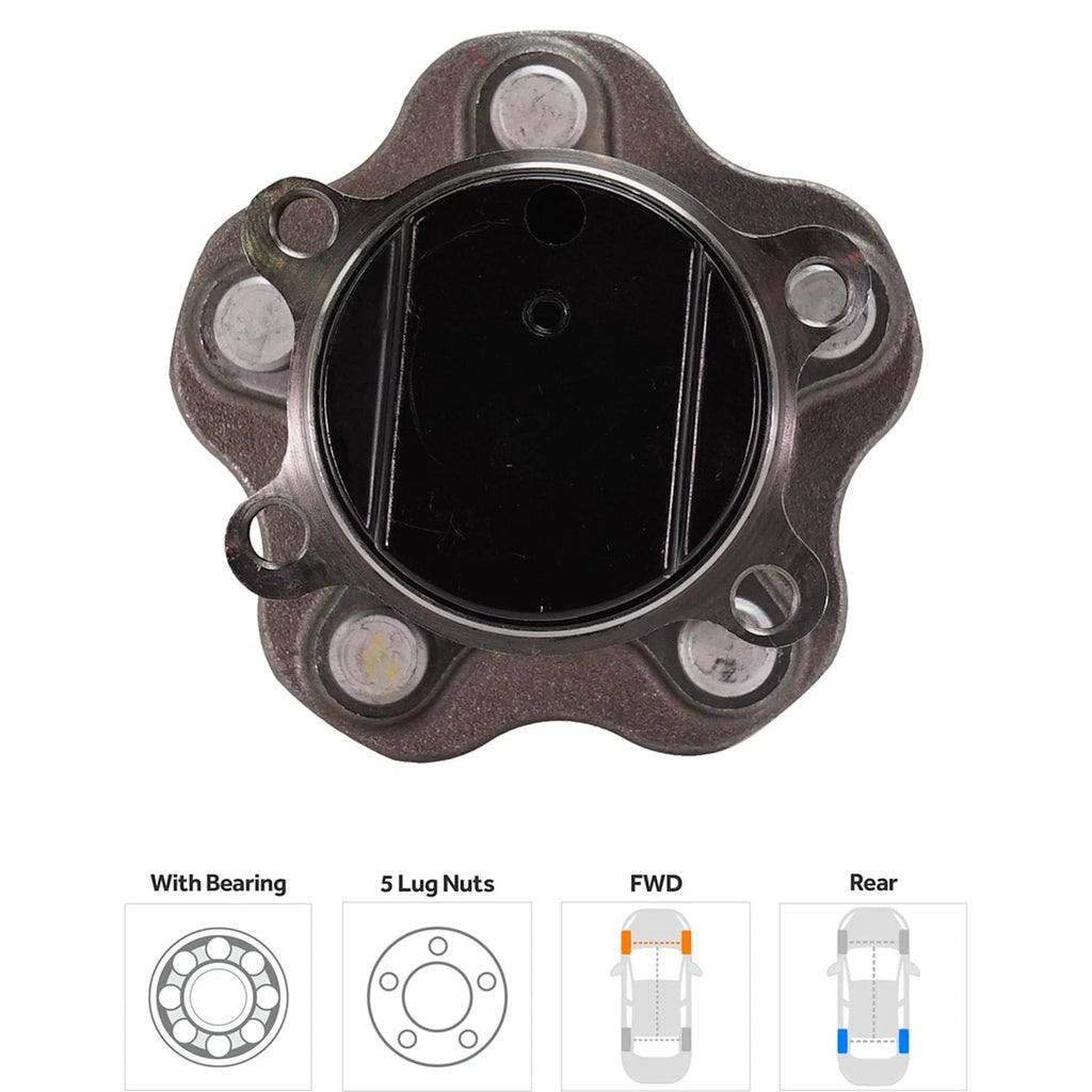 Wheel Hubs for Nissan Rogue (2014–2020) Rear Left & Right with Bearing FWD