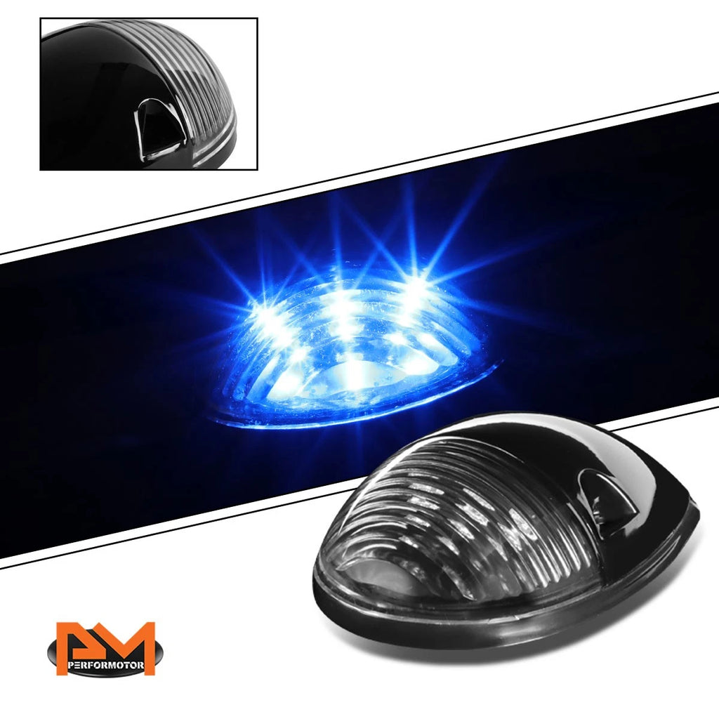 3Pcs Cab Roof Running Light Black Housing Blue LED for Silverado/Sierra (2002–2007)