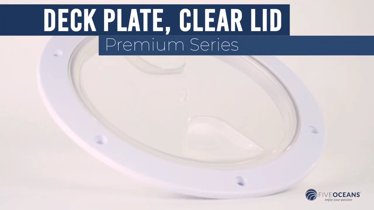 5" Round Inspection Deck Plate with Clear Lid for Marine Boat