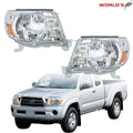Set of 2 Chrome Housing Headlights for Toyota Tacoma (2005–2011)