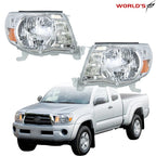 Set of 2 Chrome Housing Headlights for Toyota Tacoma (2005–2011)