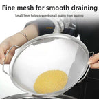 Rice Washing Basket with 1mm Hole Mesh for Kitchen Accessory