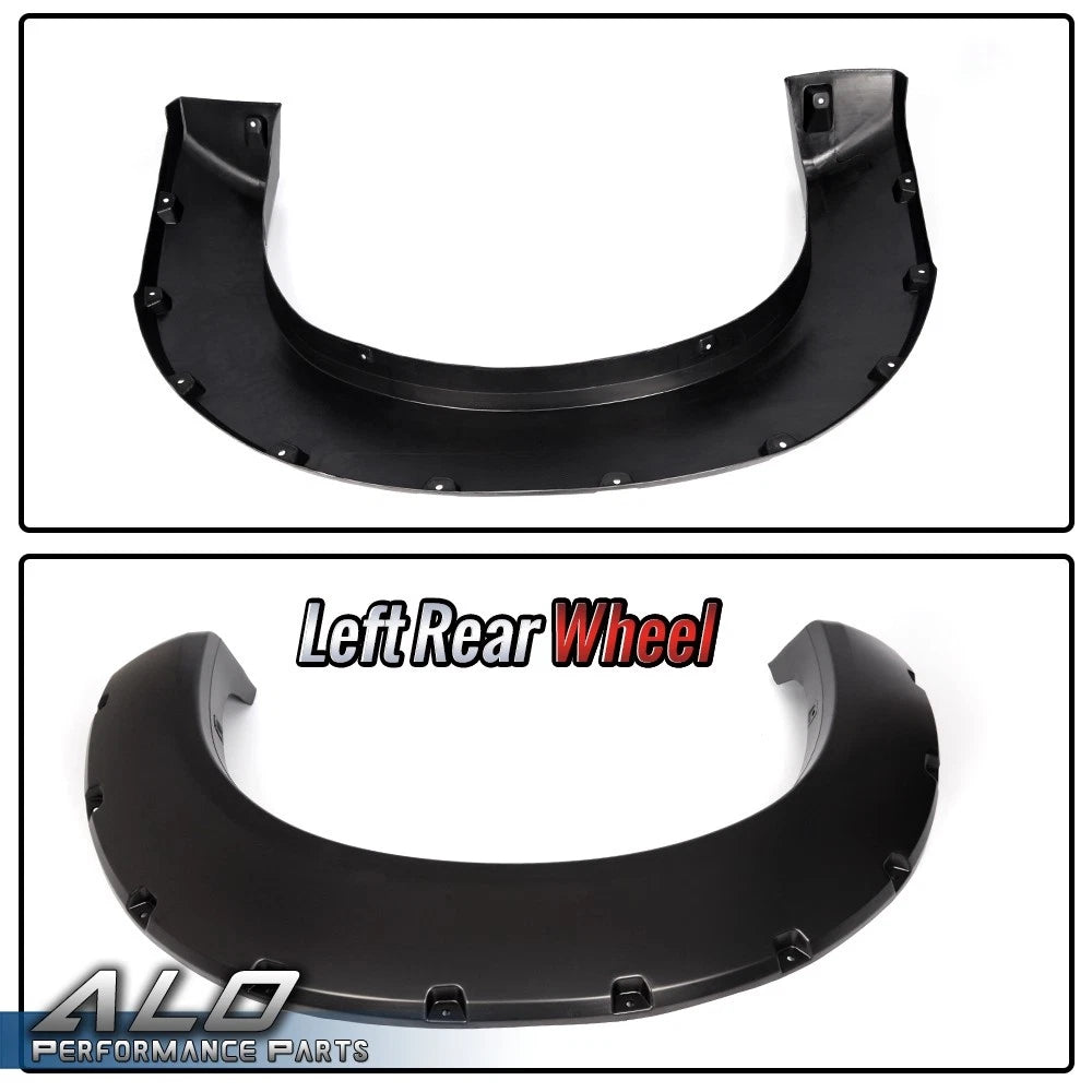 Set of 4 Pocket Rivet Style Fender Flares for F-250 F-350 Super Duty