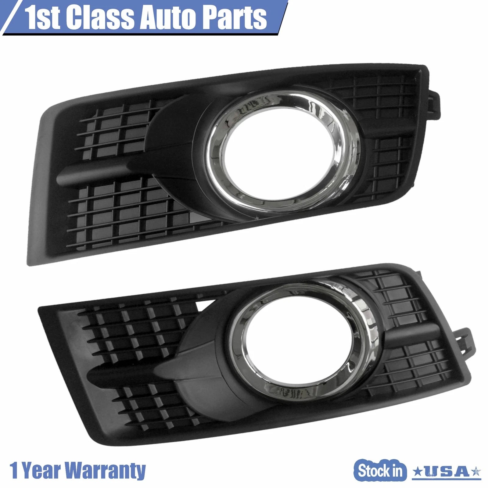 Set of 2 Fog Light Cover Bezel Trim Chrome for Cadillac SRX (2010–2016)