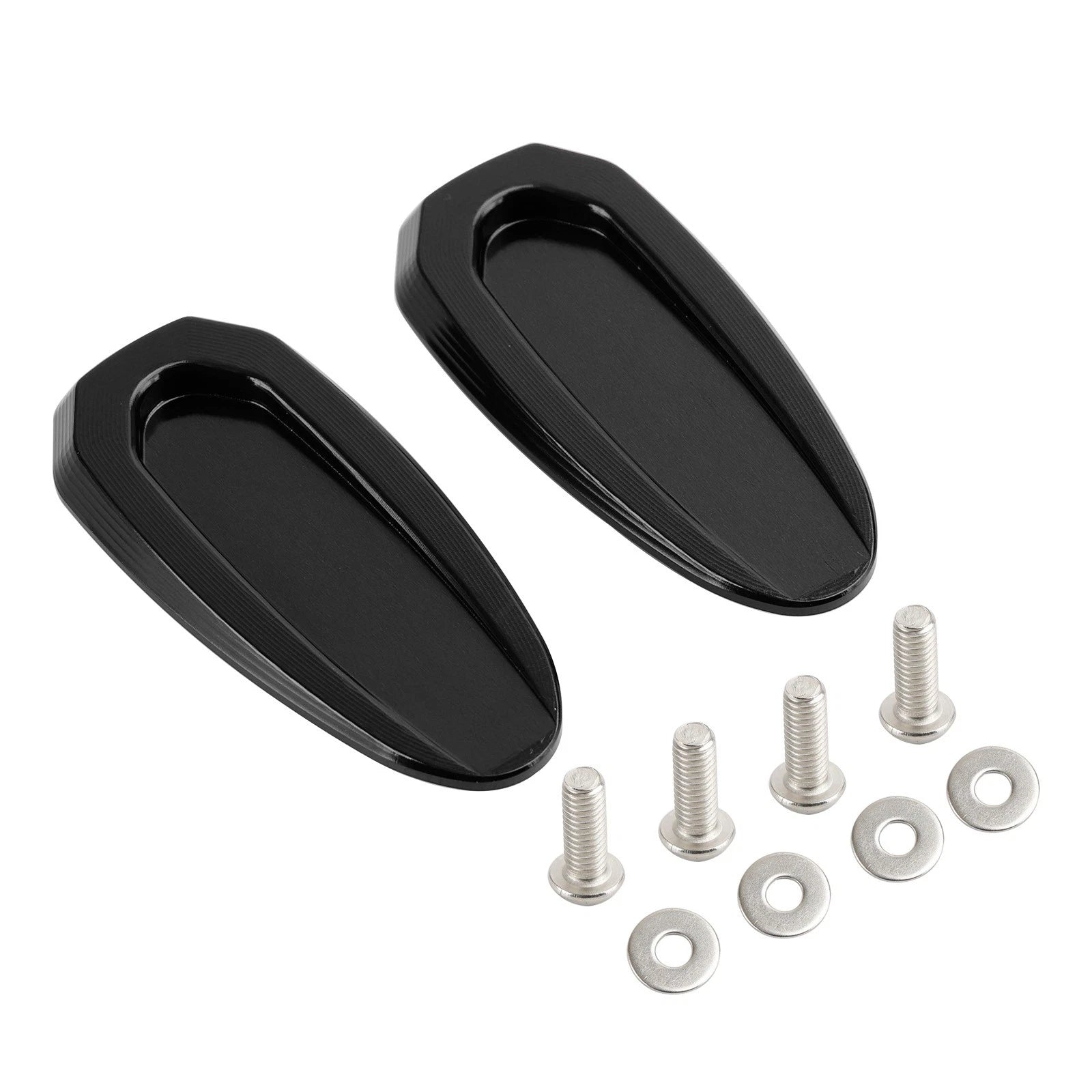 Aluminum Rear View Mirror Hole Caps Black for BMW S 1000 RR (2020–2023)