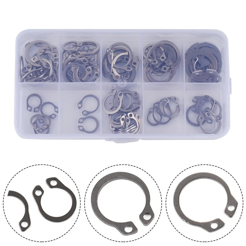 Set of 4 Retaining Rings for External Case Circlip Fastener (Rust Resistant)