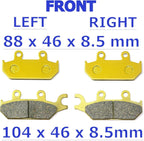 MC Front Rear Brake Pads for Can-Am Commander Max 1000 1000R (2014–2020)