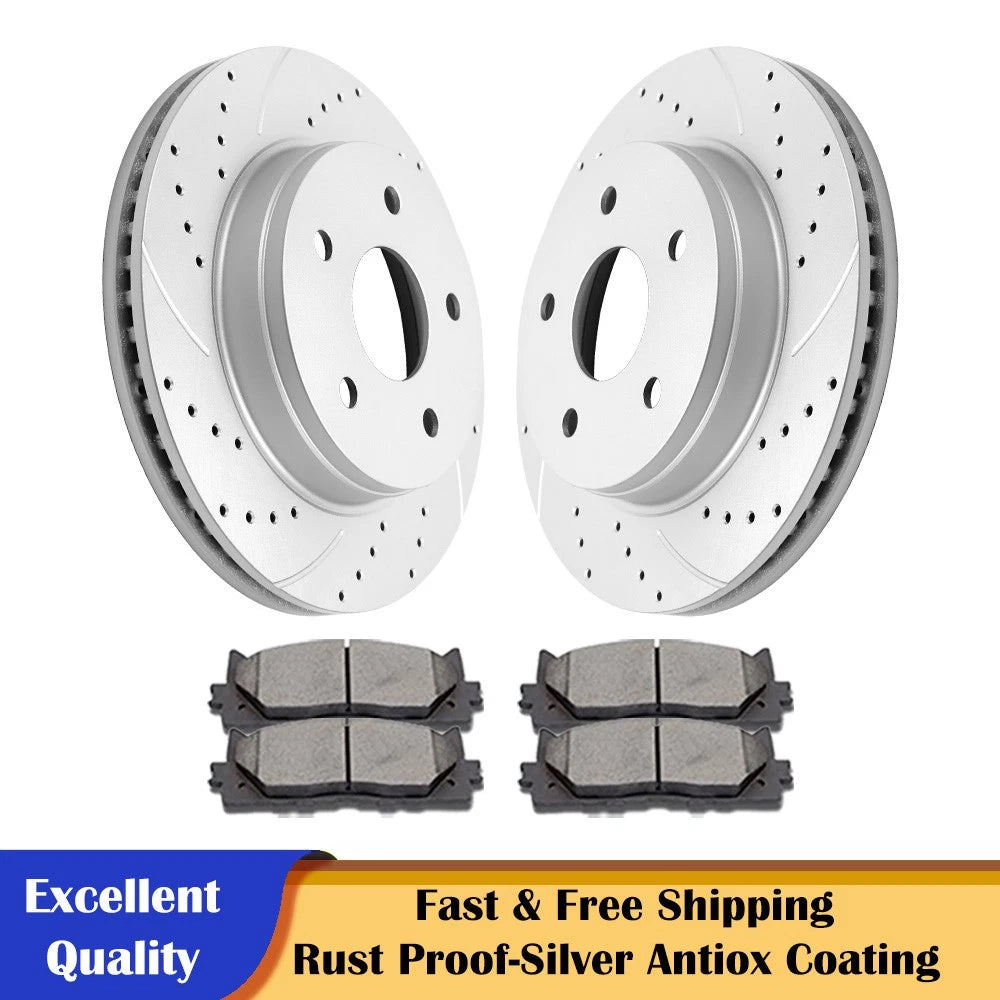 Front Drilled Rotors and Brake Pads for Dodge Ram 1500 (2006–2023)