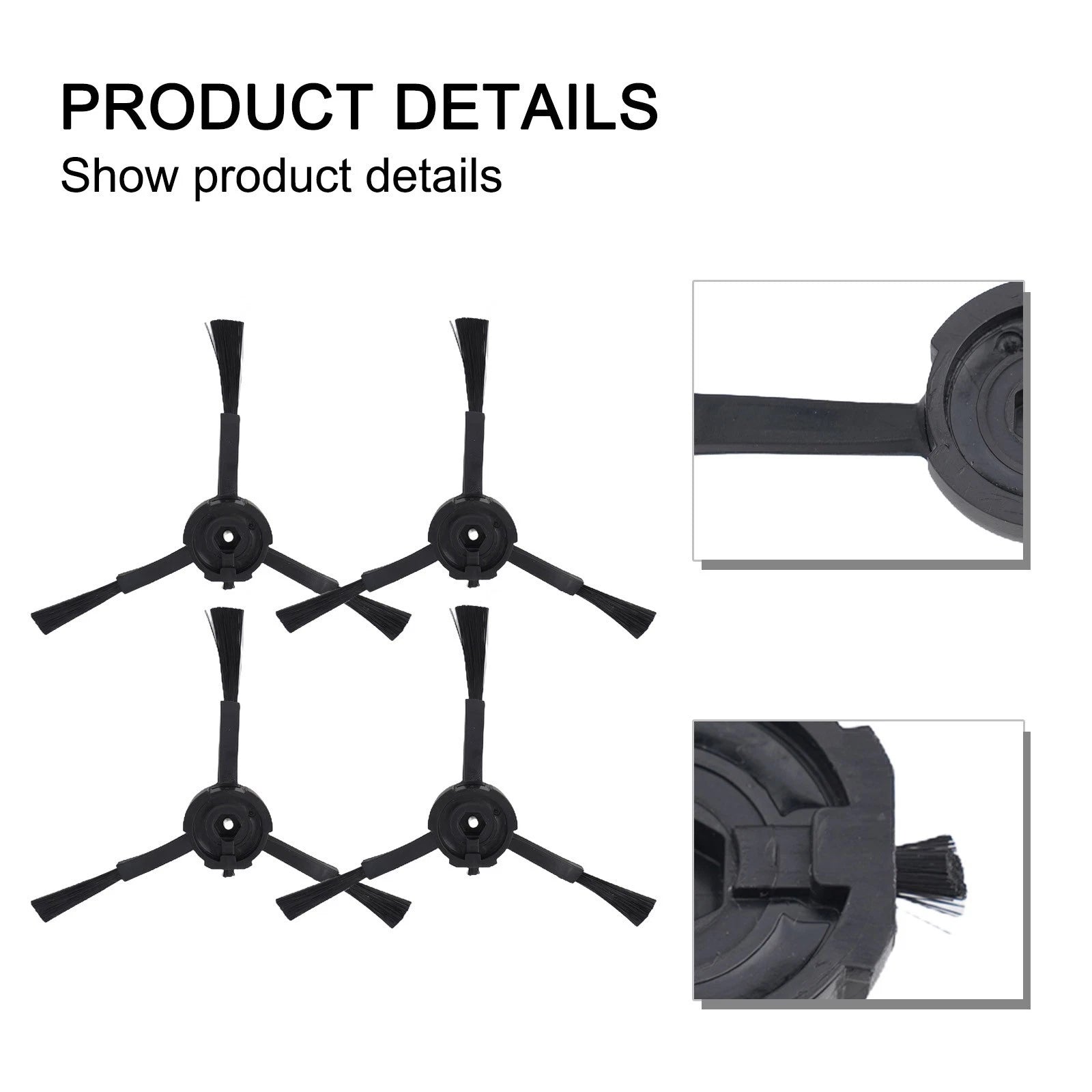 Set of 4 Side Brushes for eufy X8 Pro Series X8 Pro SES Vacuum Cleaner