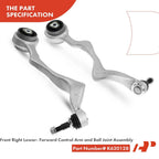 Set of 4 Front Control Arms with Ball Joints for BMW E82 128i 135i (2008–2013)