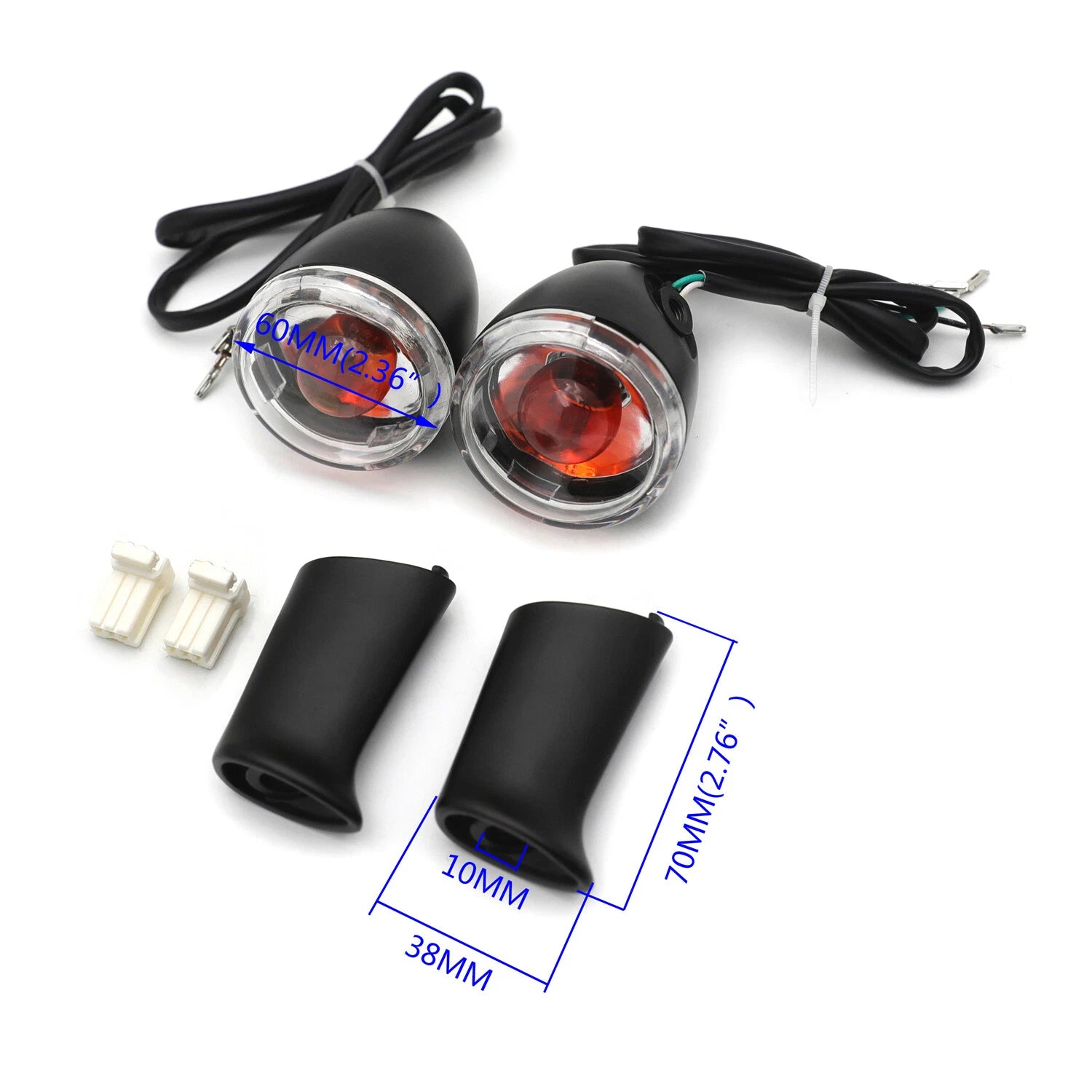 Rear Black Turn Signal Indicator Light for Harley XL 883 1200 Sportster (1992–2016)