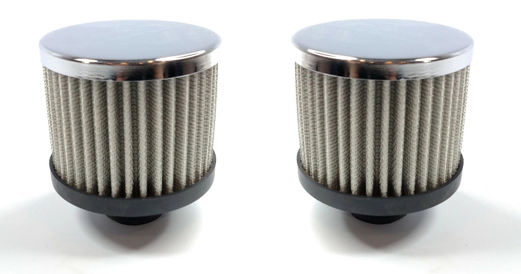 Chrome Valve Cover Push In Breathers Pair for Universal Fit (Any) (2000–2025)