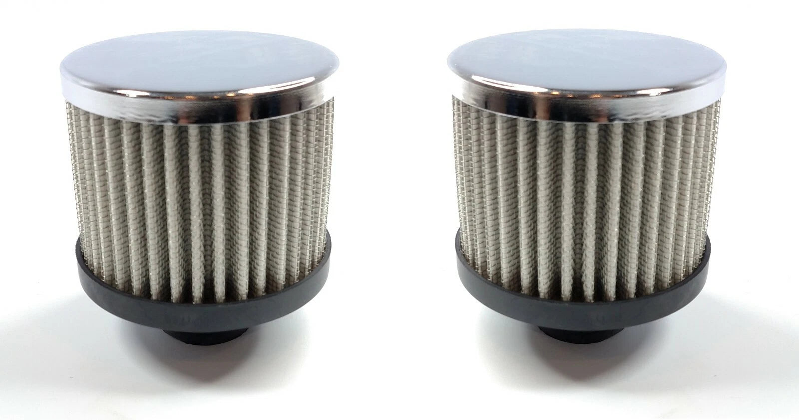 Chrome Valve Cover Push In Breathers Pair for Universal Fit (Any) (2000–2025)