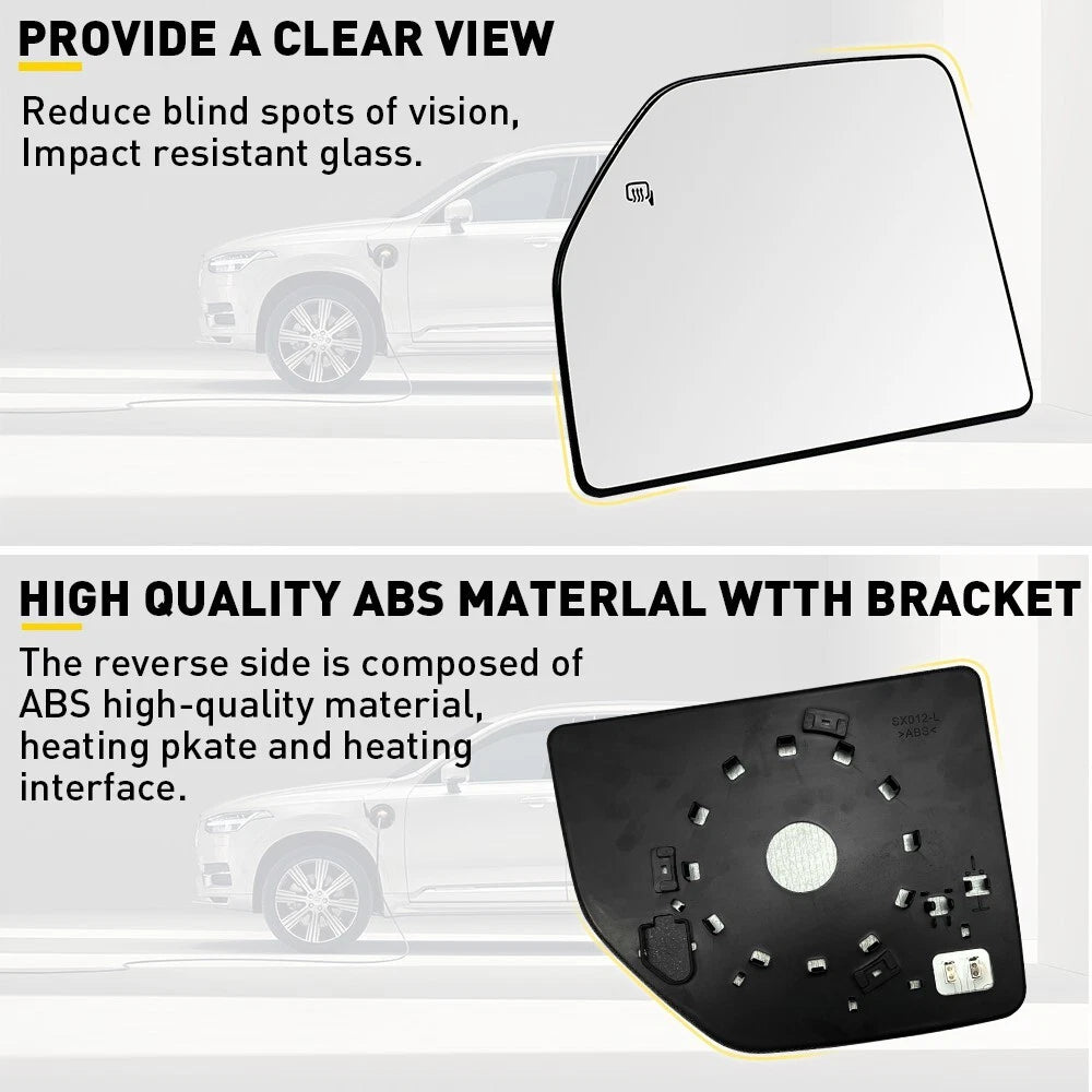Mirror Glass for Ford F-250 Super Duty (2017-2022) Driver Side Upper