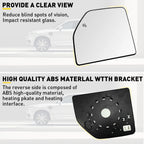 Mirror Glass for Ford F-250 Super Duty (2017-2022) Driver Side Upper