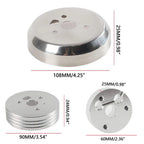 Polished Hub Adapter for GM Chevy 5 & 6 Hole Steering Wheel (Flaming River, Ididit)