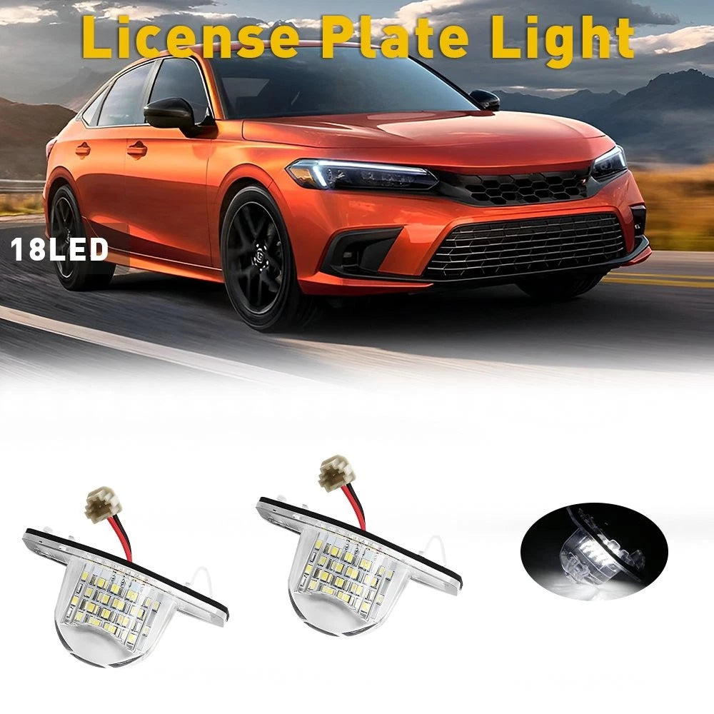 2X 18-LED License Plate Light Lamps for Honda Civic CR-V (Exact Fit)