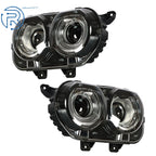 Set of 2 Black Halogen Headlights for Dodge Challenger (2015-2018)