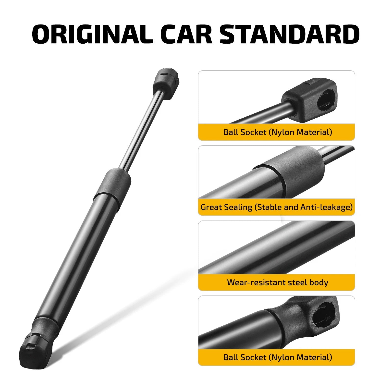 2X Gas Shocks Struts Lift Support CS130045 for Camper Top (200N)