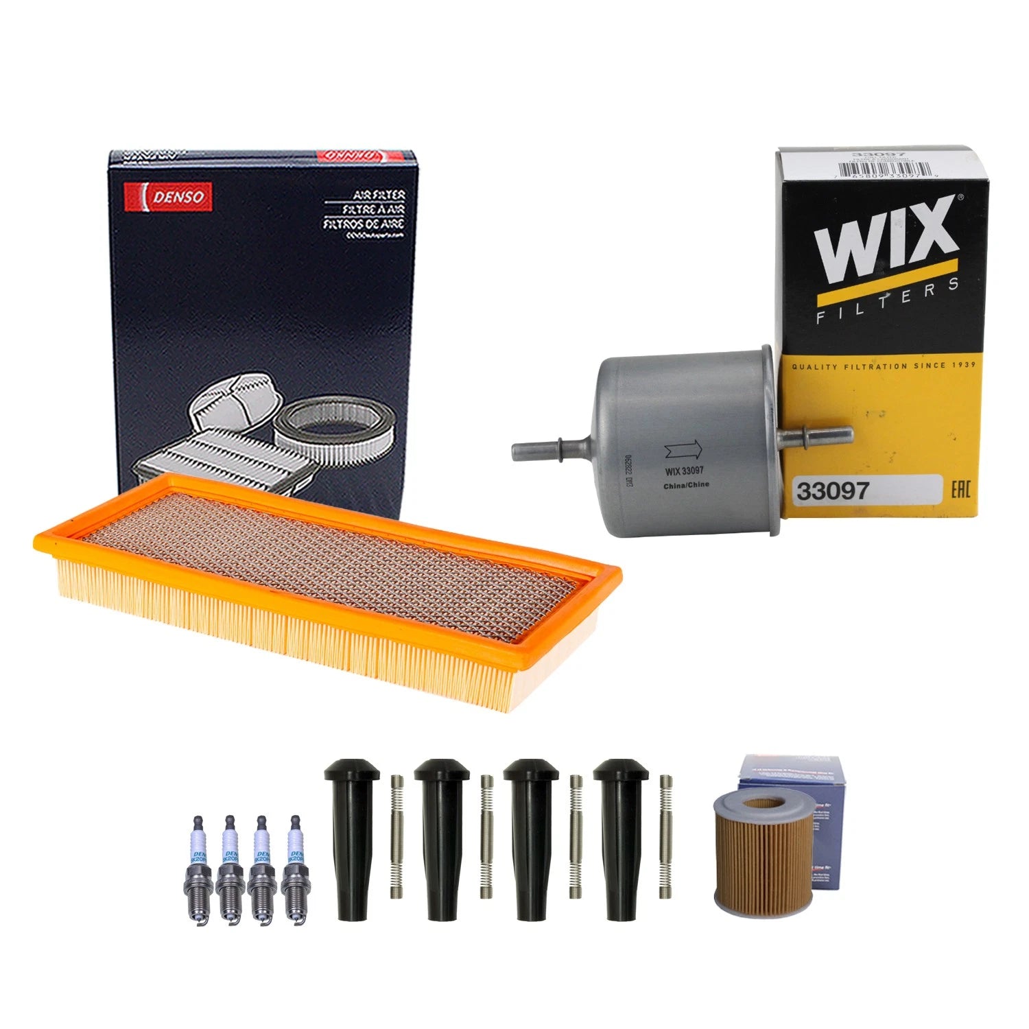 Tune Up Kit with 4 NGK Spark Plugs & Boots for Ford Escape Mariner (2001–2010)