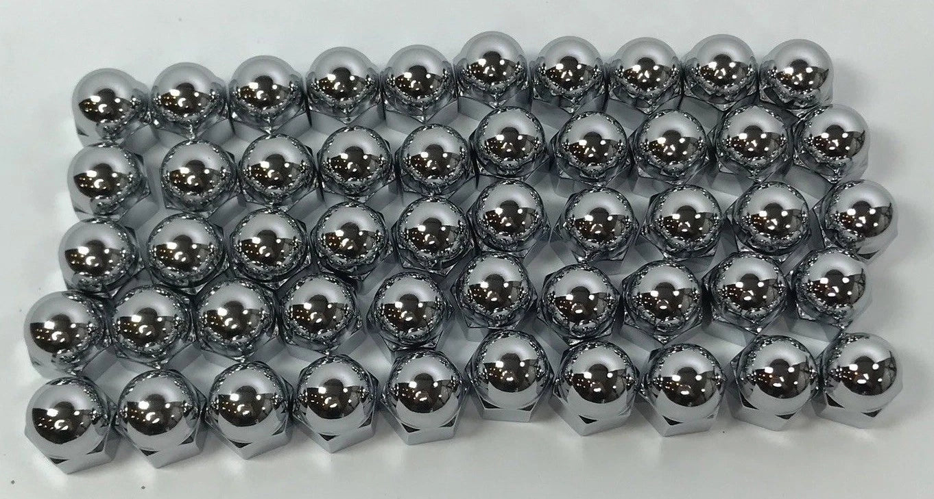 Chrome Acorn Nut Covers Full Set for Flathead Ford V8 (1932–1953)