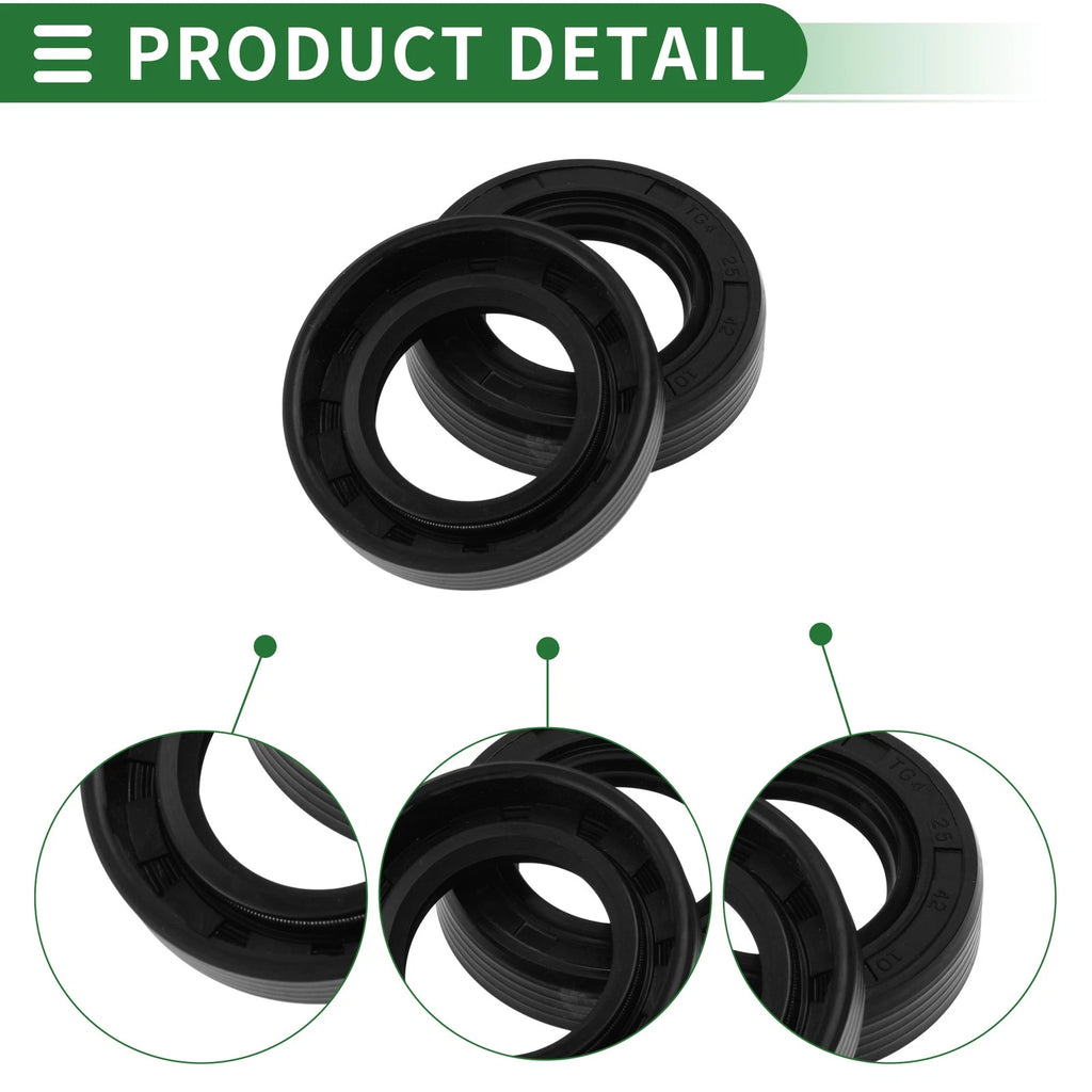 Oil Seal   25x42x10mm NBR Rubber Black