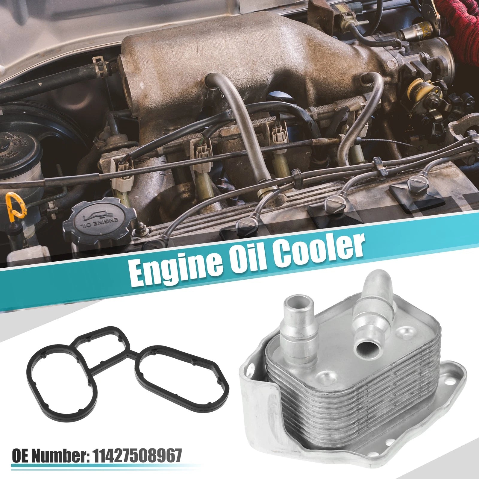 Engine Oil Cooler Housing with Gasket for BMW 120i 318i (2000–2023) 11427508967