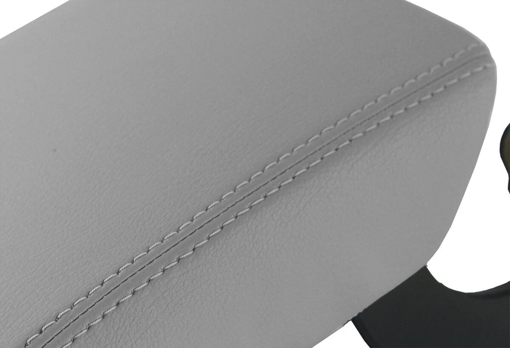 Leather Console Lid Pull Over Cover for Audi A5 S5 (2008–2017) Gray