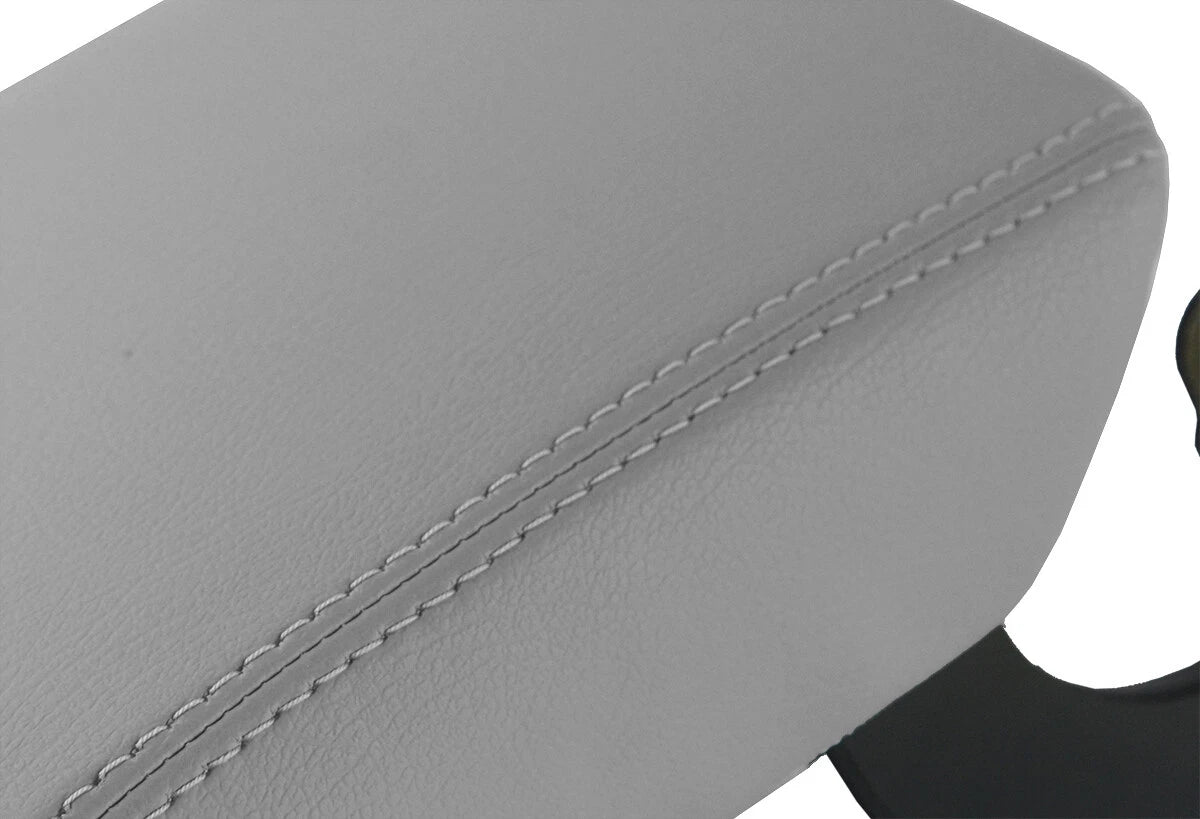 Leather Console Lid Pull Over Cover for Audi A5 S5 (2008–2017) Gray