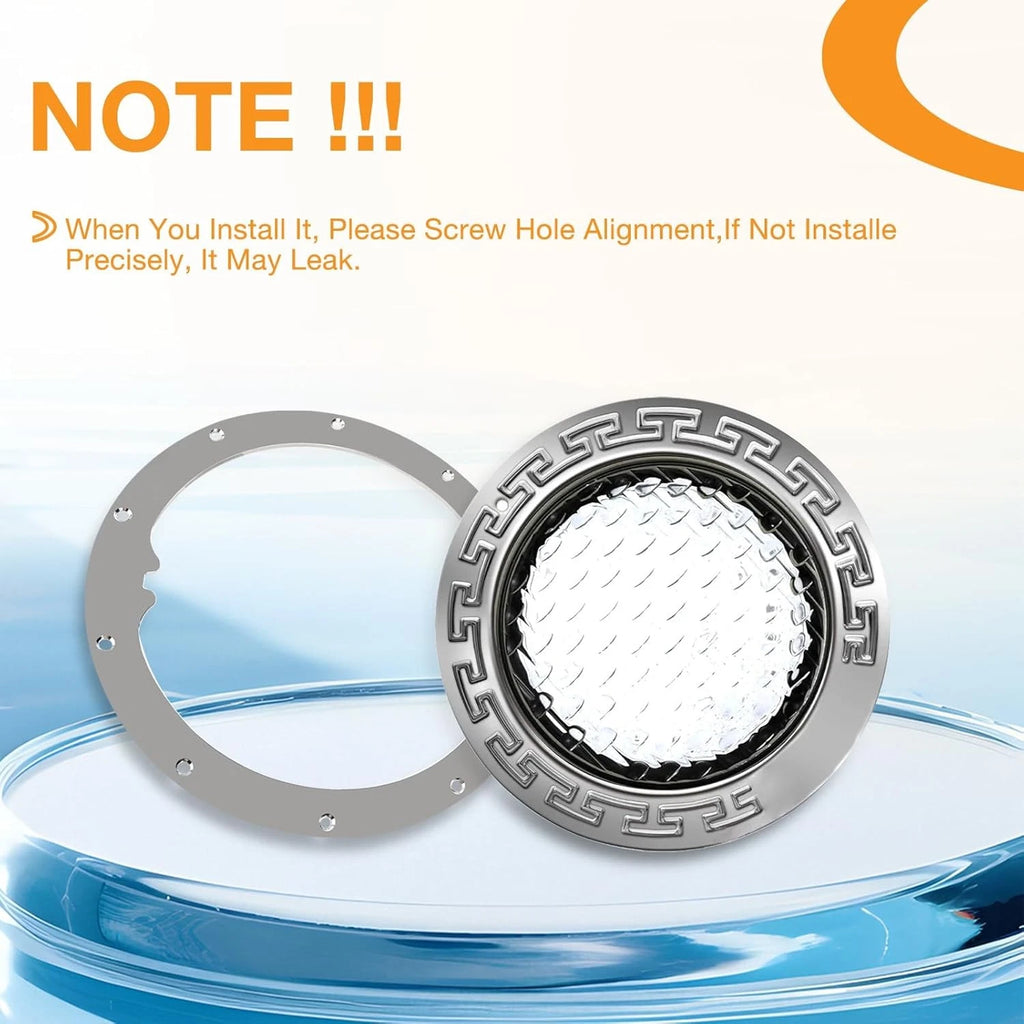 10-Hole Liner Sealing Ring for Pentair 10" Large Niches (Stainless Steel)
