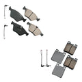 Set of 4 Akebono EURO Ceramic Disc Brake Pads for Mercedes W202 C36 AMG (1996–1997)