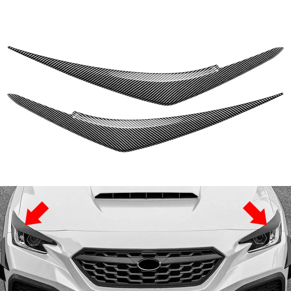 Carbon Fiber Headlight Eyebrow Eyelid Trim for Subaru WRX STI (2022-2025)