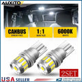 Set of 4 AUXITO T10 White LED License Plate Side Marker Light Bulbs for US Vehicles