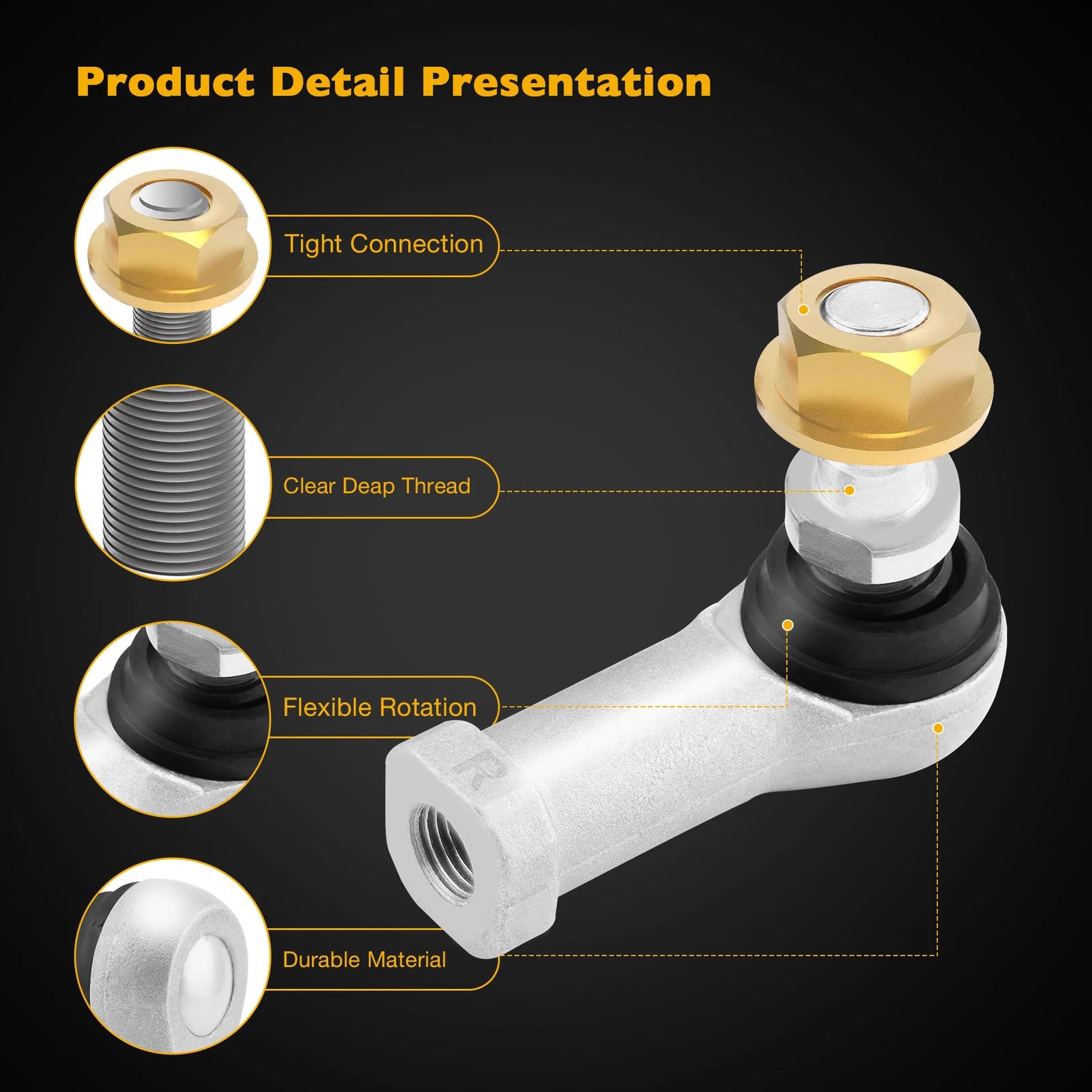 Tie Rod End Kit for Club Car Precedent (2004–Present), Tempo (2018–Present)