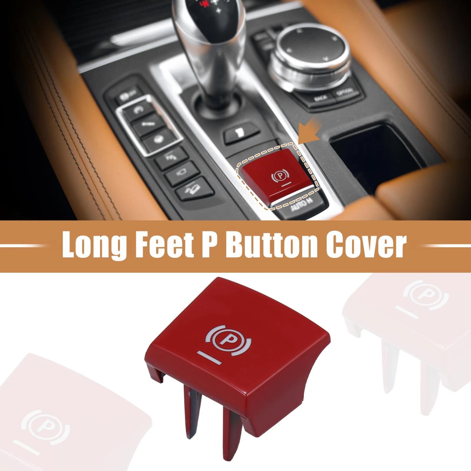 P Button Cover for BMW F01 F02 F12 F10 F07 F25 F26 (2008–2017) Red 61312822518