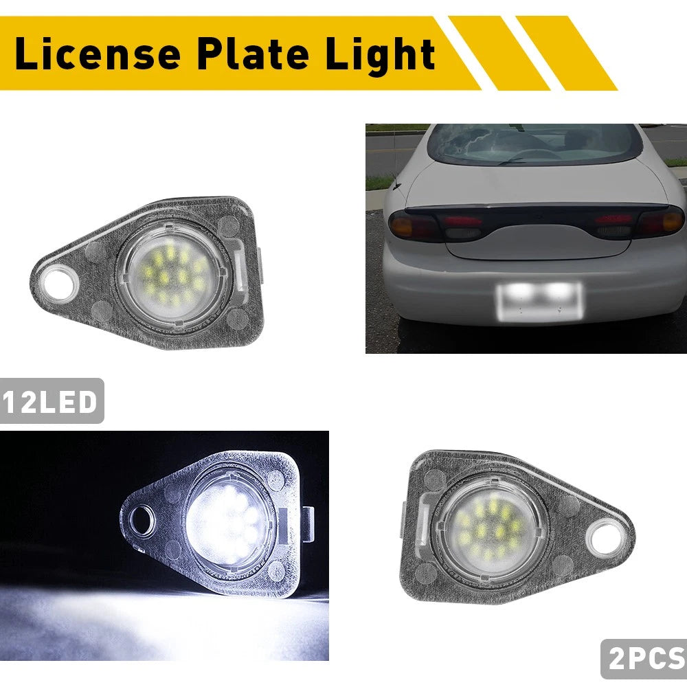 2X License Plate Light for Ford Expedition Freestar Taurus Navigator