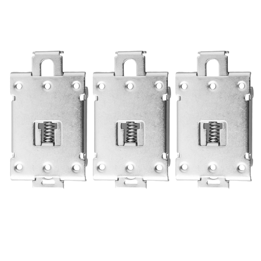 Set of 3 Aluminum Alloy Mounting Brackets for 35mm DIN Rail Relays