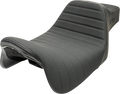 SLYFOX Highnoon Seat for FLH/FLT (2008–2024) - Vinyl, Classic Stitch, Black Logo