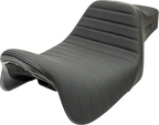 SLYFOX Highnoon Seat for FLH/FLT (2008–2024) - Vinyl, Classic Stitch, Black Logo